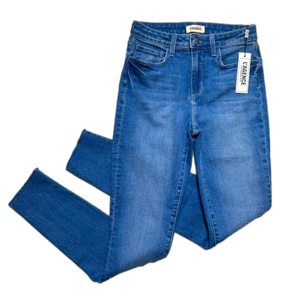 L'AGENCE Denim - L’agence‎ Jeans Womens 25 Marguerite High Rise Skinny Jeans Medium Wash New